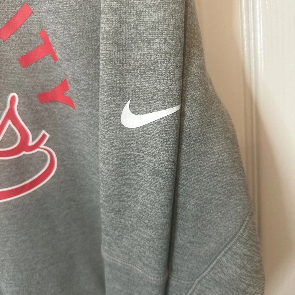 NEW Nike Large Kansas City Chiefs Dri Fit Hoodie Mens Gray Kangaroo Pocket NFL‎